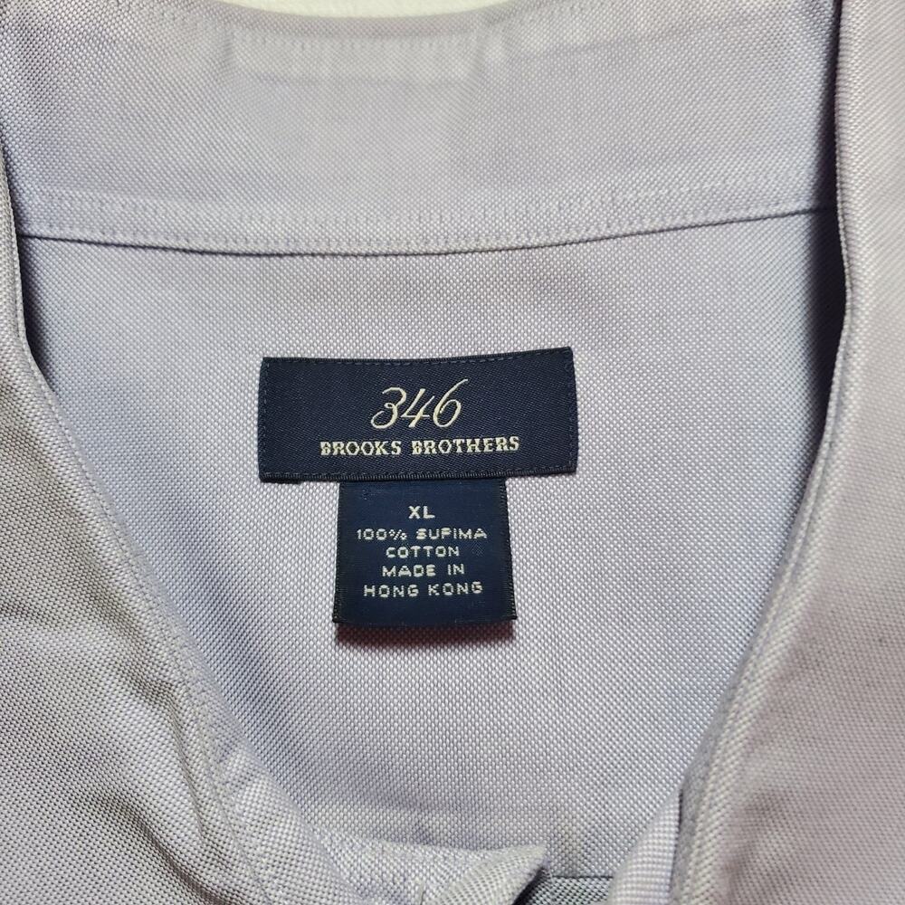 Brooks Brothers 346 Men's Long Sleeve Button-Down Dress Shirt Size XL Light Purp
